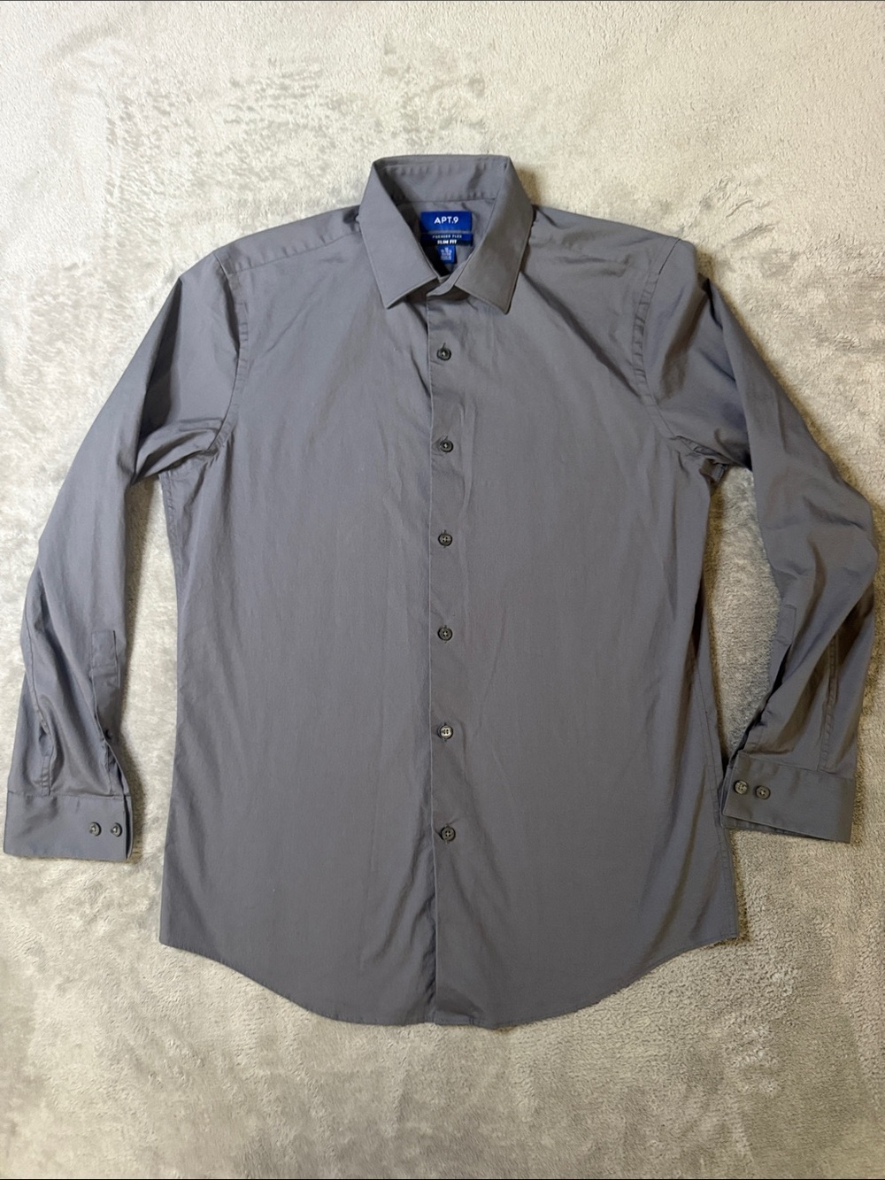 Apt. 9 Men's Solid Gray Dress Shirt